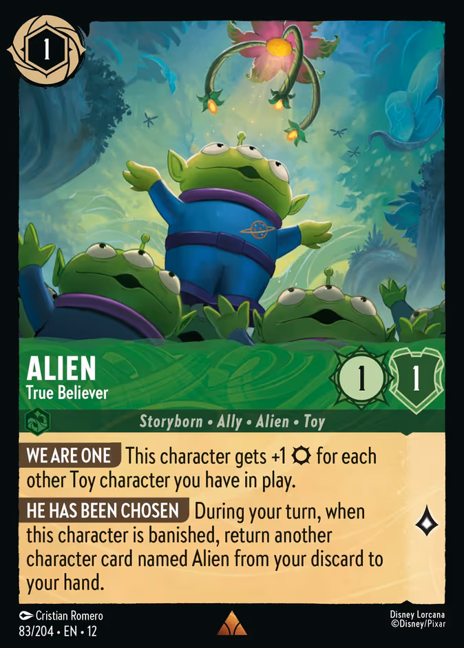 Alien - True Believer Lorcana card (83/204, Wilds Unknown)