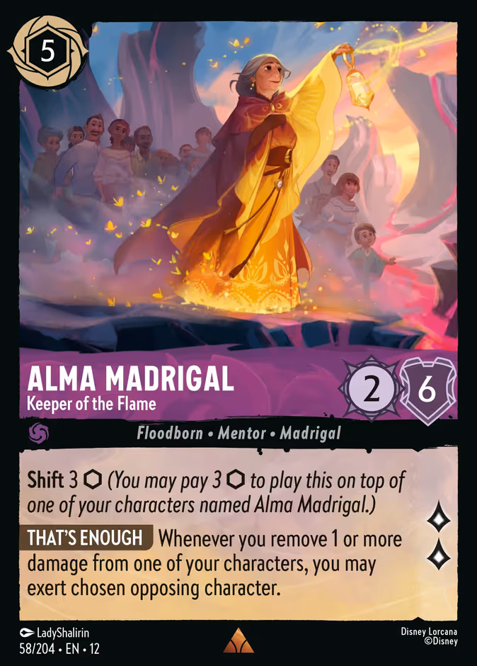 Alma Madrigal - Keeper of the Flame Lorcana card (58/204, Wilds Unknown)