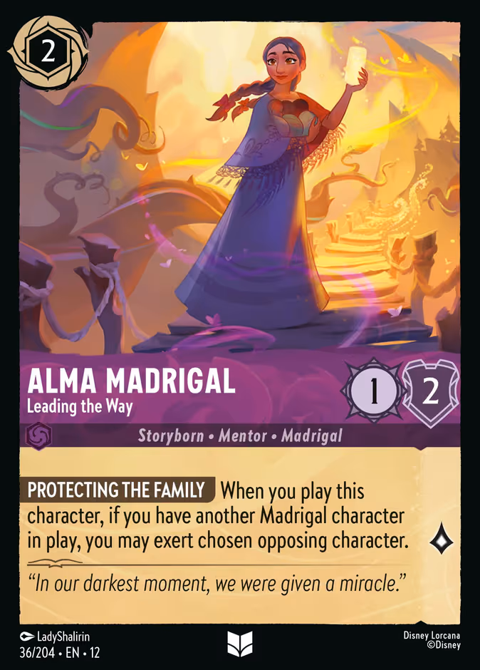 Alma Madrigal - Leading the Way Lorcana card (36/204, Wilds Unknown)