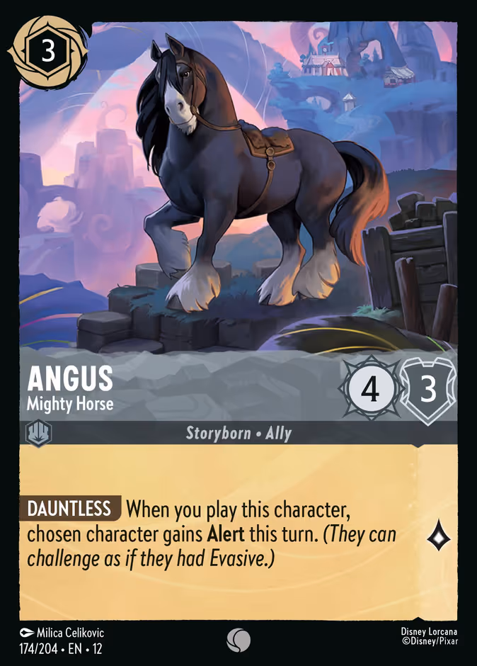Angus - Mighty Horse Lorcana card (174/204, Wilds Unknown)