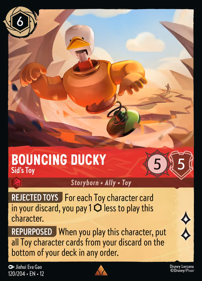 Bouncing Ducky - Sid's Toy Lorcana card (120/204, Wilds Unknown)