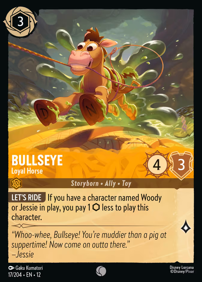 Bullseye - Loyal Horse Lorcana card (17/204, Wilds Unknown)