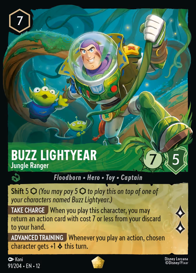 Buzz Lightyear - Jungle Ranger Lorcana card (91/204, Wilds Unknown)