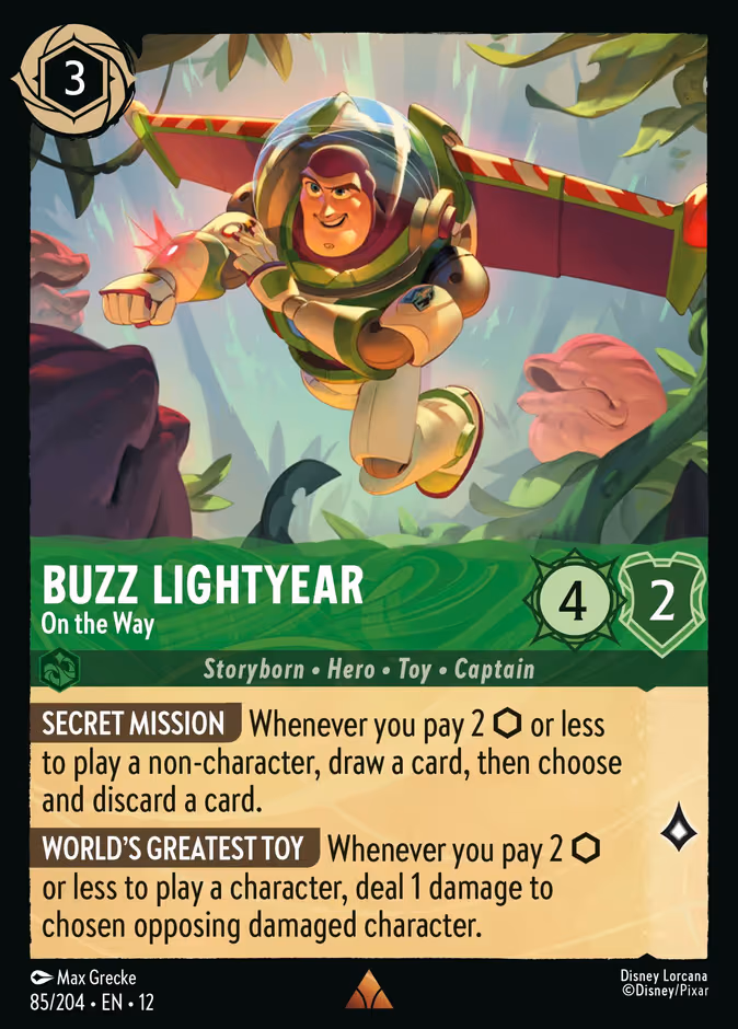 Buzz Lightyear - On the Way Lorcana card (85/204, Wilds Unknown)