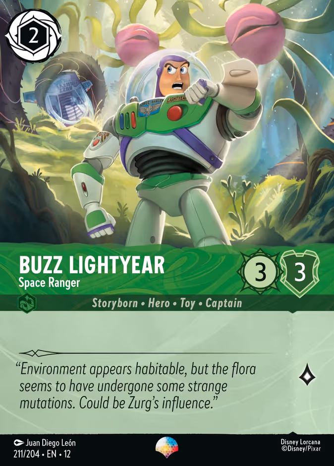 Buzz Lightyear - Space Ranger Lorcana card (211/204, Wilds Unknown)