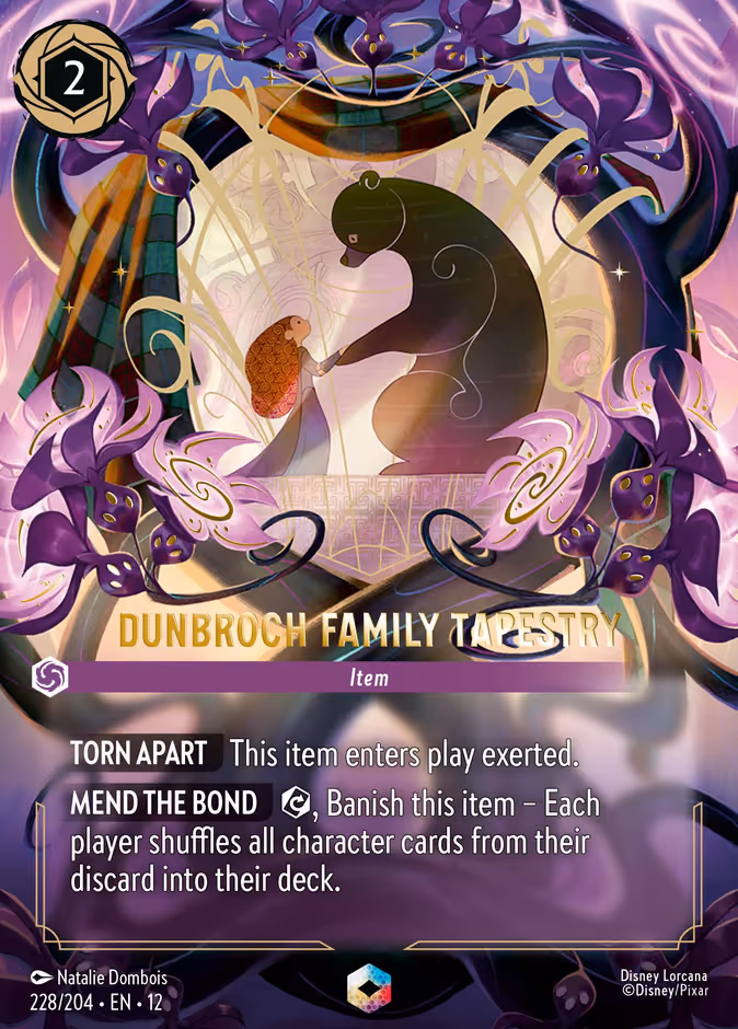 DunBroch Family Tapestry Lorcana card (228/204, Wilds Unknown)