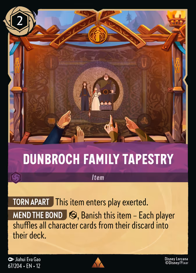 DunBroch Family Tapestry Lorcana card (67/204, Wilds Unknown)