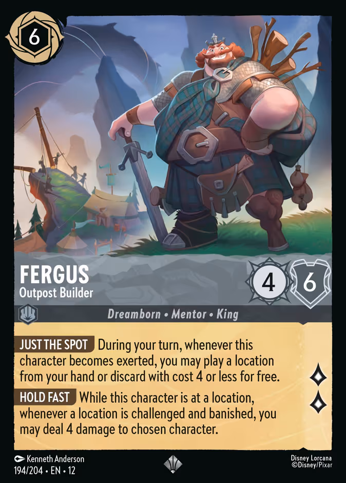 Fergus - Outpost Builder Lorcana card (194/204, Wilds Unknown)