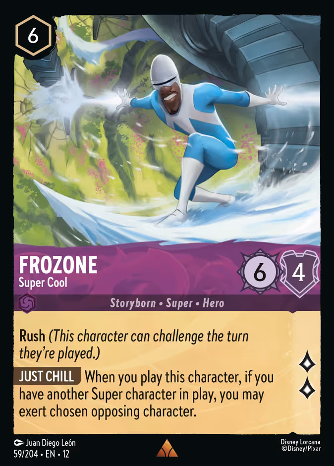 Frozone - Super Cool Lorcana card (59/204, Wilds Unknown)