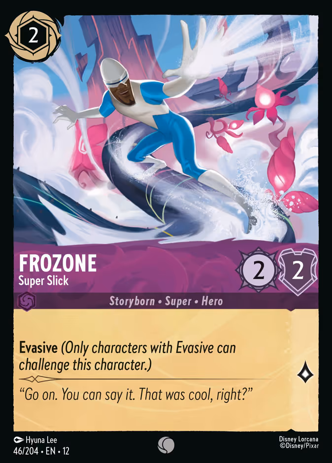 Frozone - Super Slick Lorcana card (46/204, Wilds Unknown)