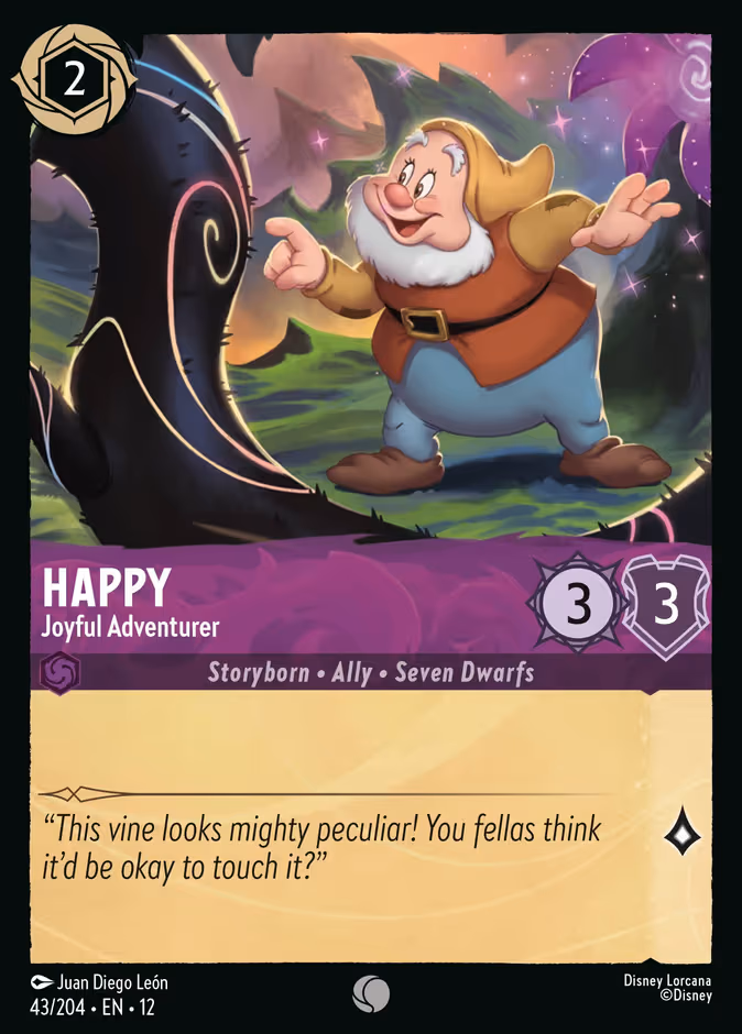 Happy - Joyful Adventurer Lorcana card (43/204, Wilds Unknown)
