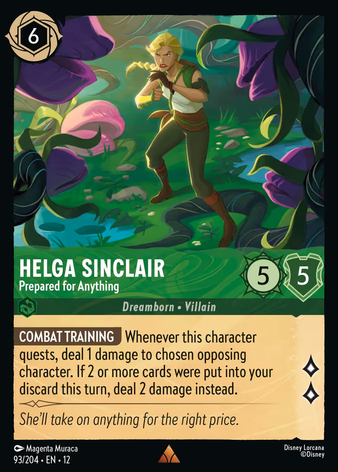 Helga Sinclair - Prepared for Anything Lorcana card (93/204, Wilds Unknown)