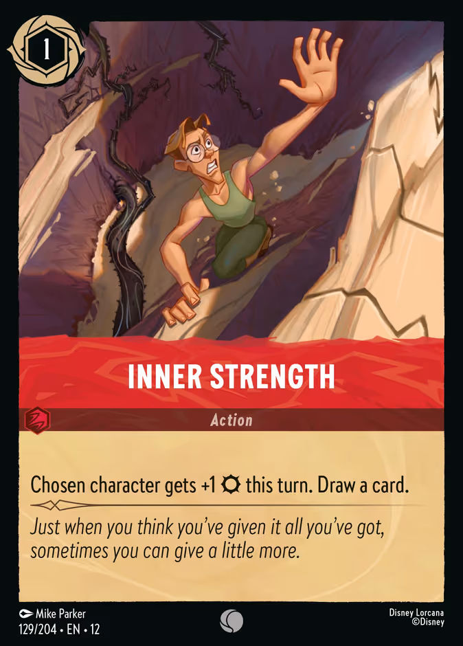 Inner Strength Lorcana card (129/204, Wilds Unknown)