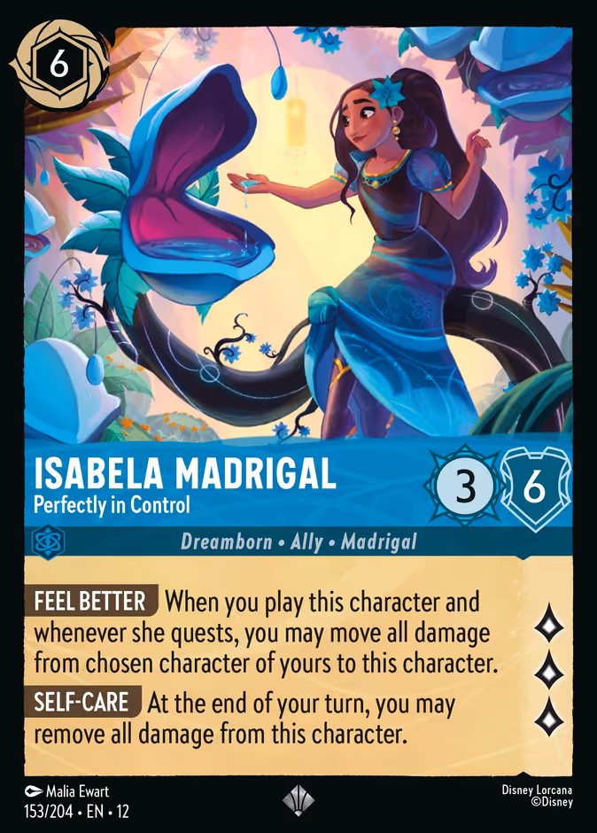 Isabela Madrigal - Perfectly in Control Lorcana card (153/204, Wilds Unknown)