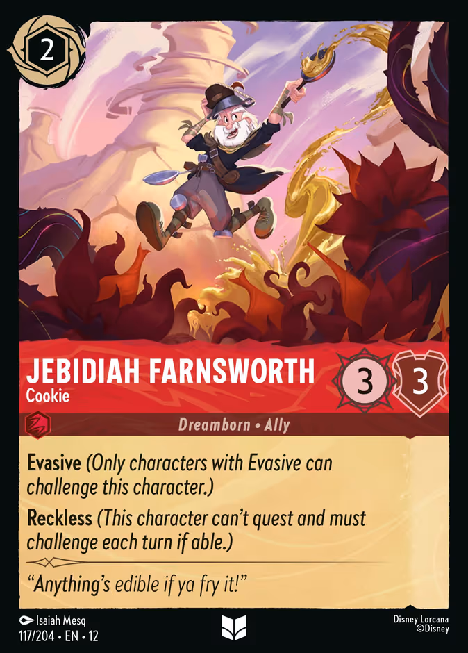 Jebidiah Farnsworth - Cookie Lorcana card (117/204, Wilds Unknown)