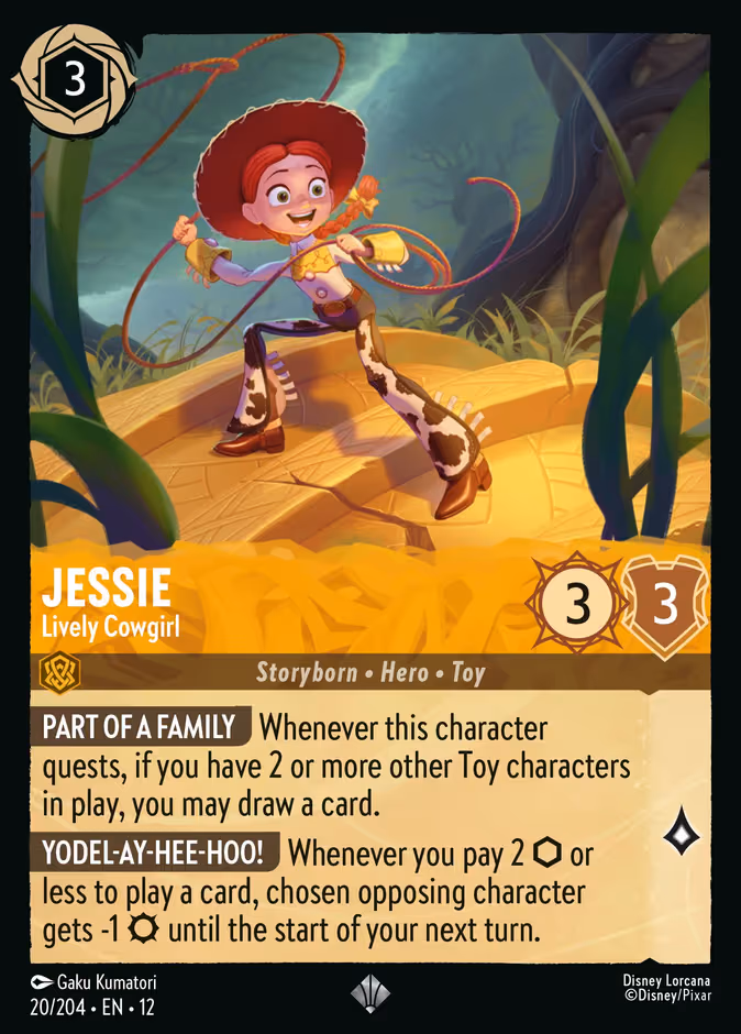 Jessie - Lively Cowgirl Lorcana card (20/204, Wilds Unknown)
