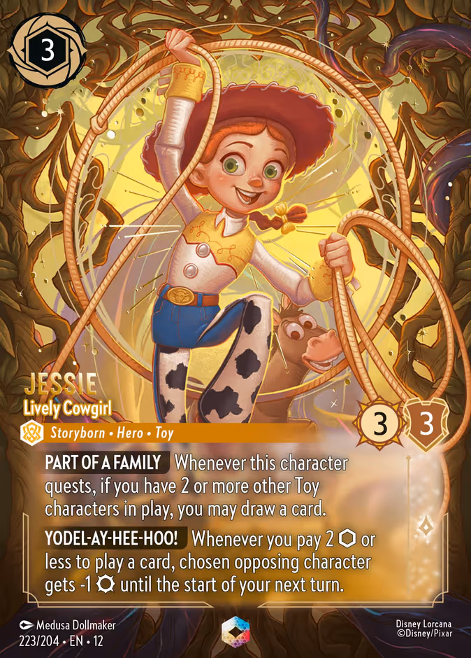 Jessie - Lively Cowgirl Lorcana card (223/204)