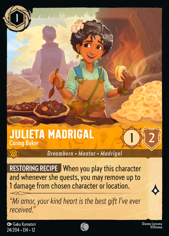 Julieta Madrigal - Caring Baker Lorcana card (24/204, Wilds Unknown)