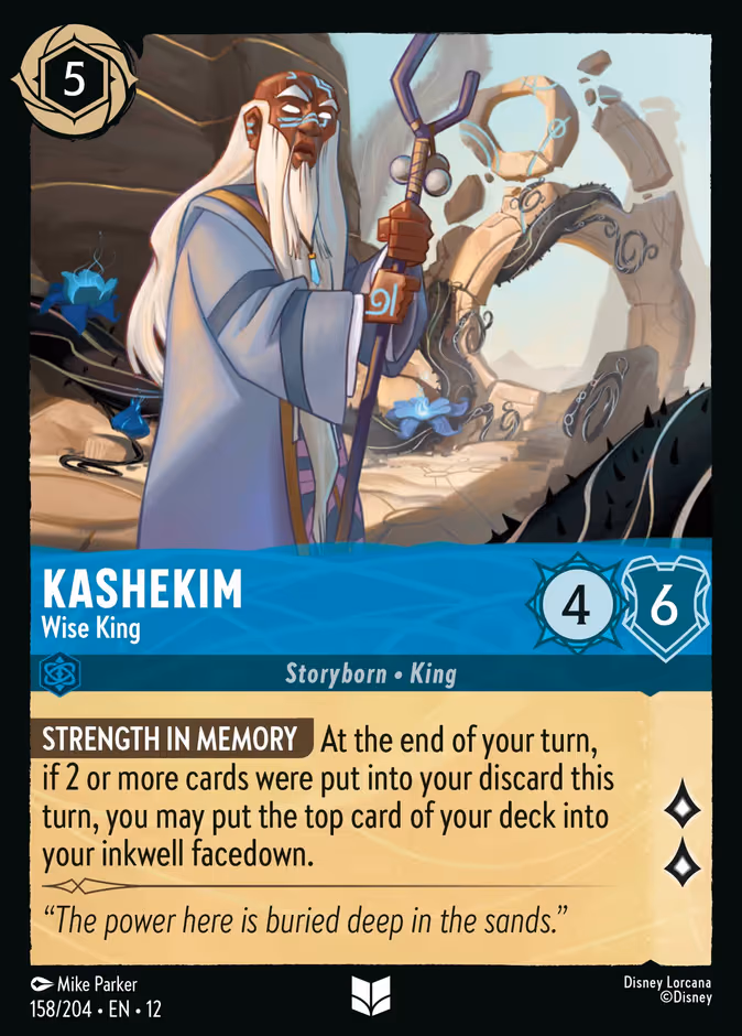 Kashekim - Wise King Lorcana card (158/204, Wilds Unknown)