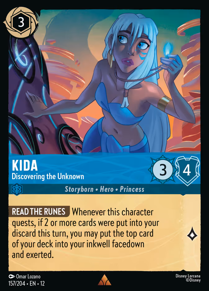 Kida - Discovering the Unknown Lorcana card (157/204, Wilds Unknown)