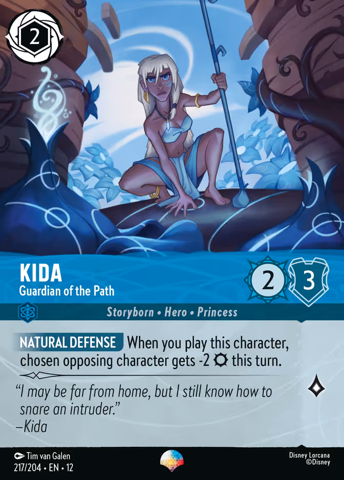 Kida - Guardian of the Path Lorcana card (217/204, Wilds Unknown)
