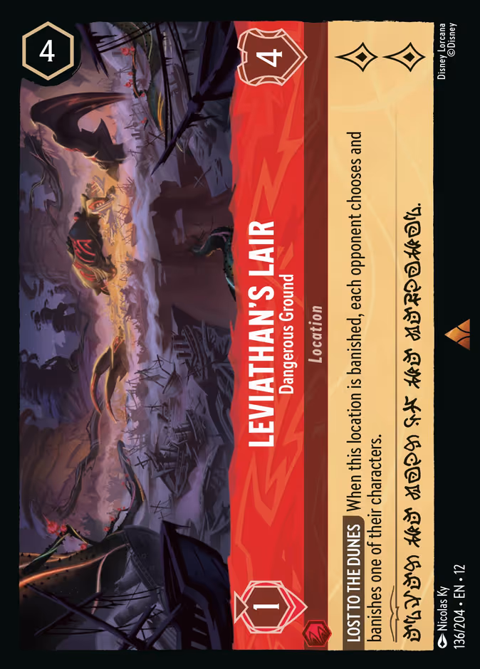 Leviathan's Lair - Dangerous Ground Lorcana card (136/204, Wilds Unknown)