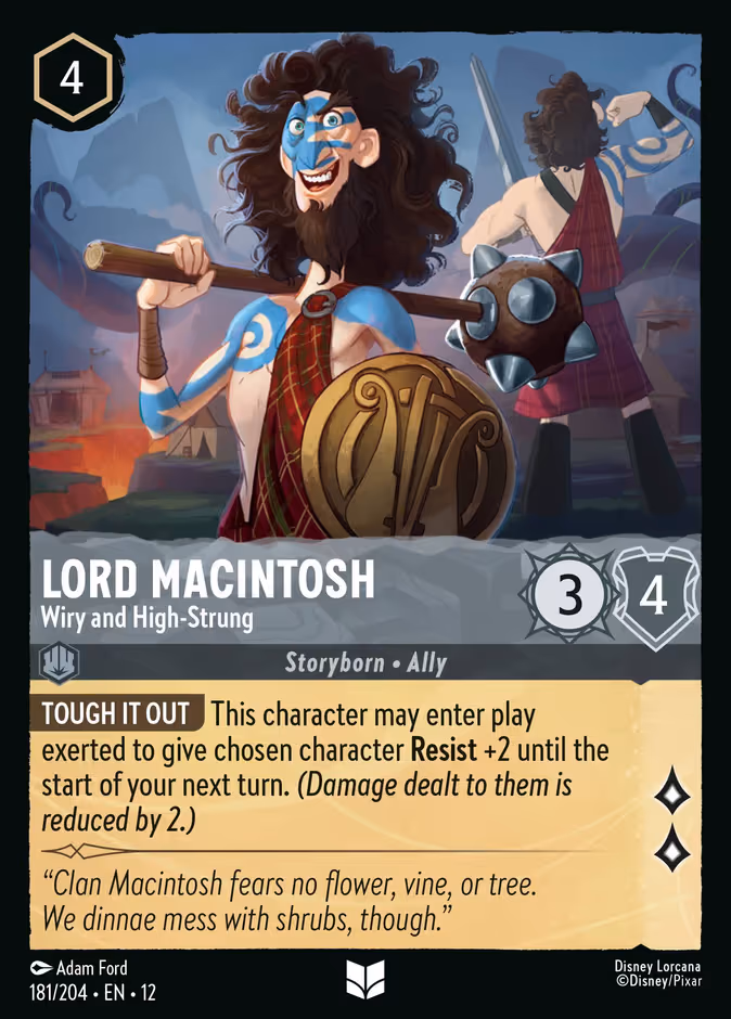 Lord Macintosh - Wiry and High-Strung Lorcana card (181/204, Wilds Unknown)
