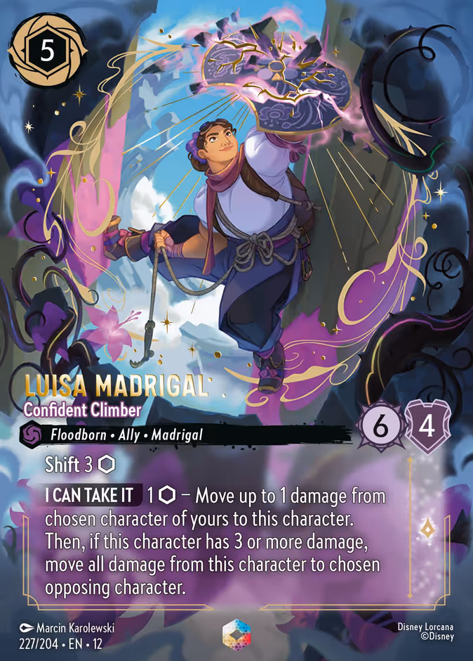 Luisa Madrigal - Confident Climber Lorcana card (227/204, Wilds Unknown)
