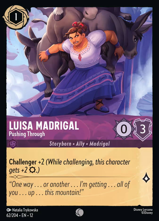 Luisa Madrigal - Pushing Through Lorcana card (62/204, Wilds Unknown)