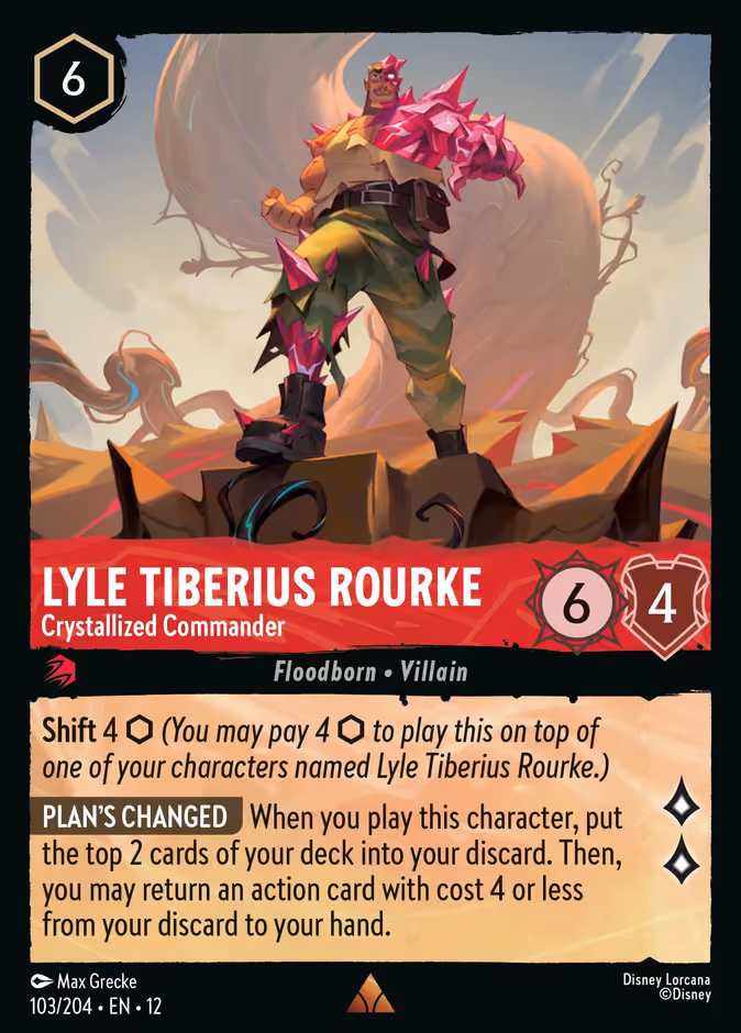 Lyle Tiberius Rourke - Crystallized Commander Lorcana card (103/204, Wilds Unknown)