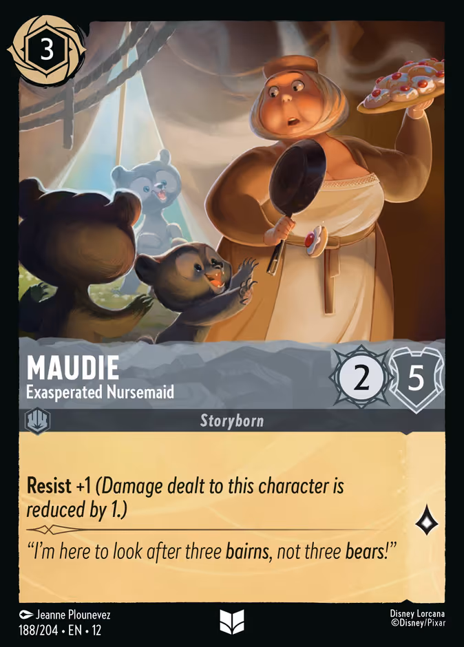 Maudie - Exasperated Nursemaid Lorcana card (188/204, Wilds Unknown)