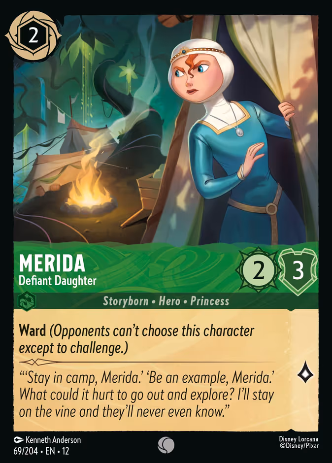 Merida - Defiant Daughter Lorcana card (69/204, Wilds Unknown)
