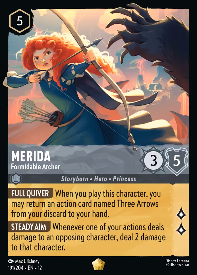 Merida - Formidable Archer Lorcana card (191/204, Wilds Unknown)