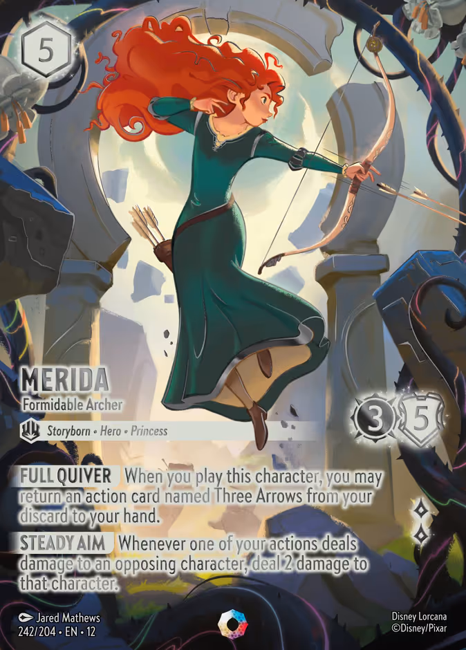 Merida - Formidable Archer Lorcana card (242/204)