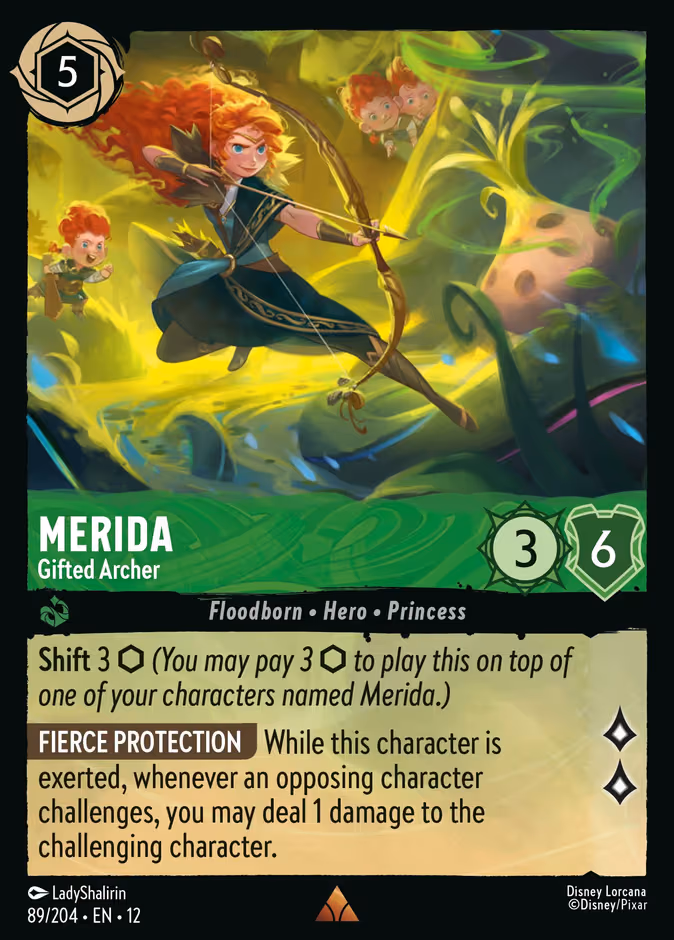 Merida - Gifted Archer Lorcana card (89/204, Wilds Unknown)