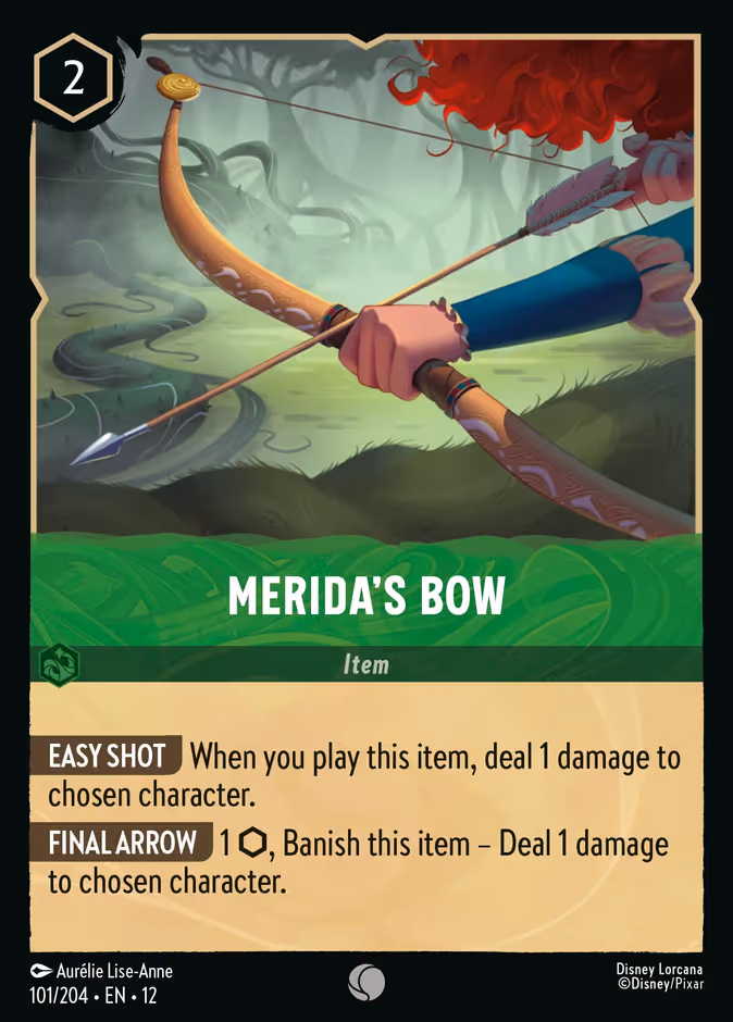 Merida's Bow Lorcana card (101/204, Wilds Unknown)