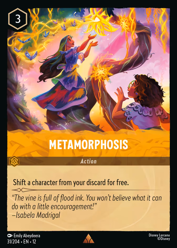 Metamorphosis Lorcana card (31/204, Wilds Unknown)
