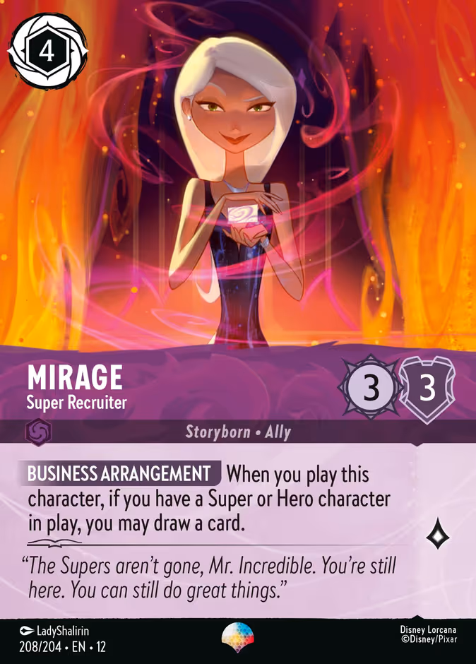 Mirage - Super Recruiter Lorcana card (208/204, Wilds Unknown)