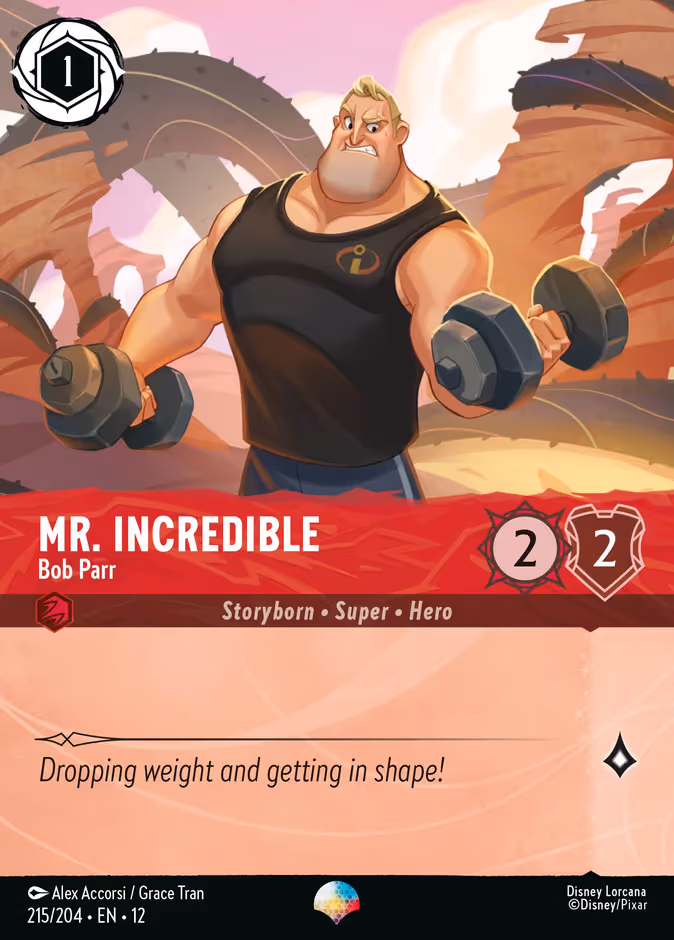 Mr. Incredible - Bob Parr Lorcana card (215/204, Wilds Unknown)