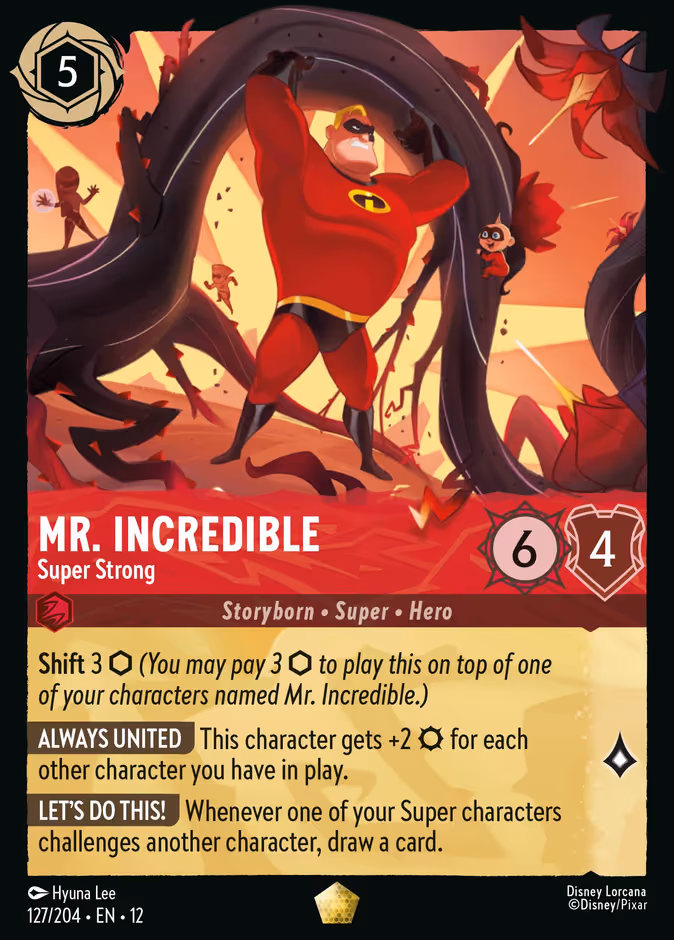 Mr. Incredible - Super Strong Lorcana card (127/204, Wilds Unknown)