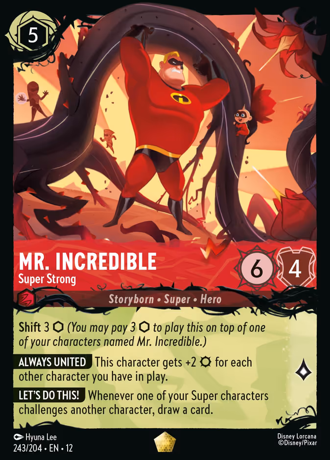 Mr. Incredible - Super Strong Lorcana card (243/204, Wilds Unknown)