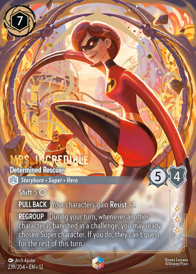 Mrs. Incredible - Determined Rescuer Lorcana card (239/204)