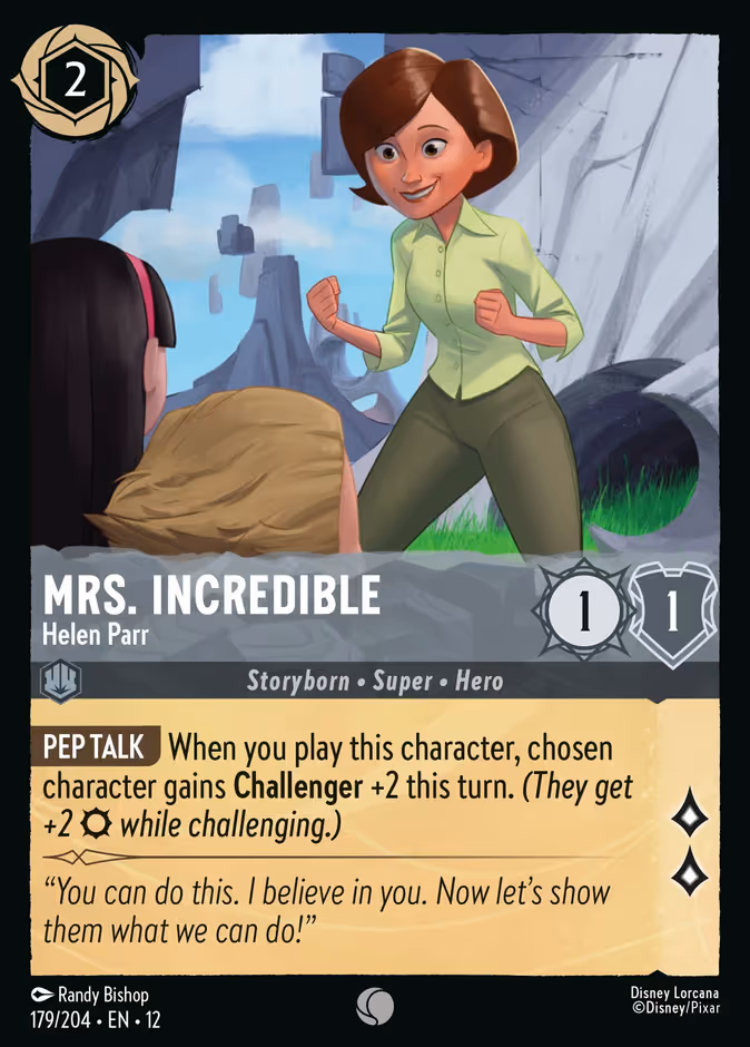 Mrs. Incredible - Helen Parr Lorcana card (179/204, Wilds Unknown)