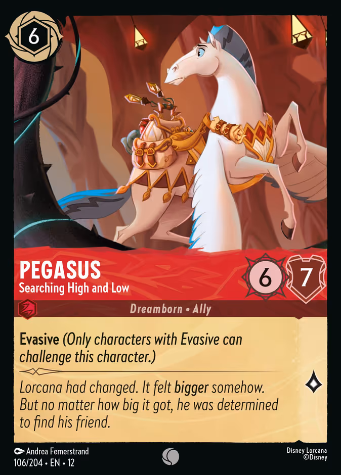 Pegasus - Searching High and Low Lorcana card (106/204, Wilds Unknown)