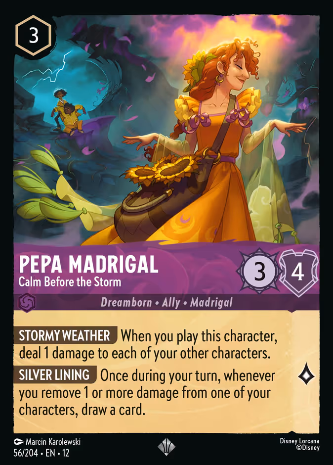 Pepa Madrigal - Calm Before the Storm Lorcana card (56/204, Wilds Unknown)