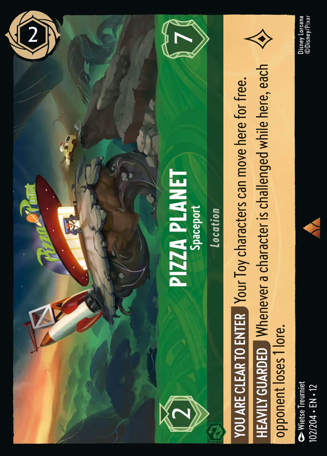 Pizza Planet - Spaceport Lorcana card (102/204, Wilds Unknown)