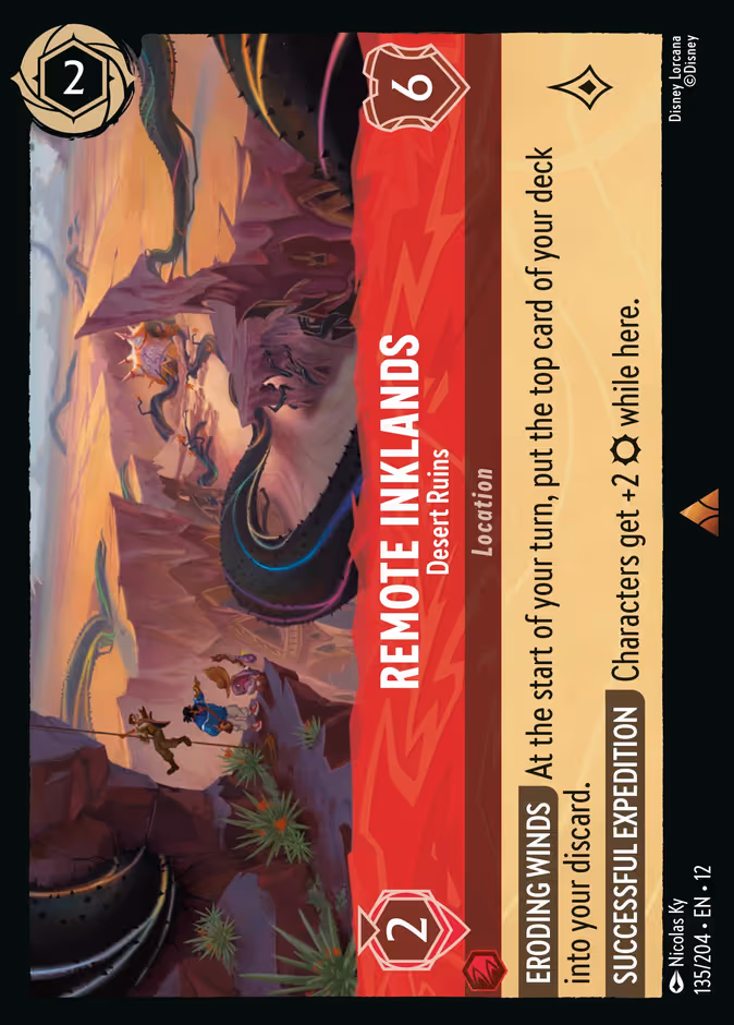 Remote Inklands - Desert Ruins Lorcana card (135/204, Wilds Unknown)