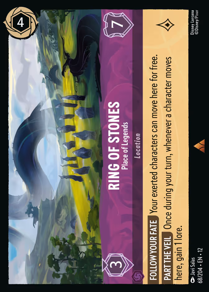 Ring of Stones - Place of Legends Lorcana card (68/204, Wilds Unknown)