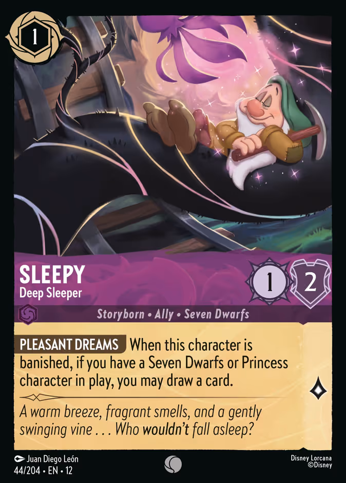 Sleepy - Deep Sleeper Lorcana card (44/204, Wilds Unknown)