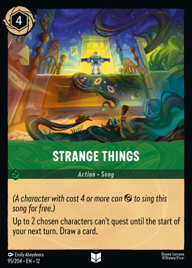 Strange Things Lorcana card (95/204, Wilds Unknown)